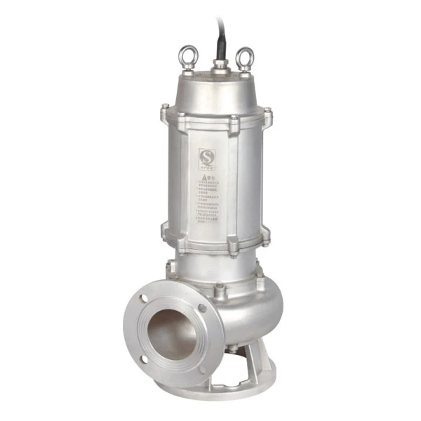 Bomba de água submersível de aço inoxidável para drenagem de esgoto profissional 50WQ15-20-2.2S
